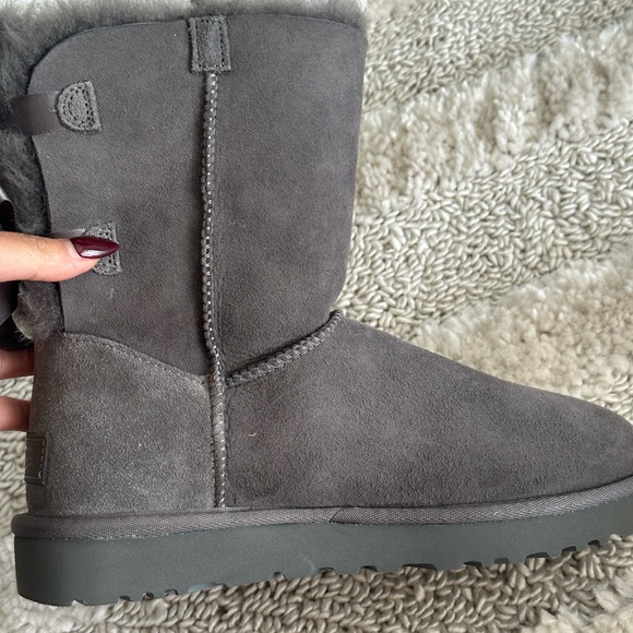 UGG Bailey Bow II Boots - Grey - Picture 5 of 8
